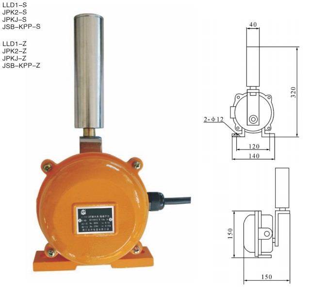 LLD1(JPK、JSB-KPP)系列兩極防偏開(kāi)關(guān)尺寸圖