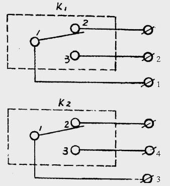 兩級開關(guān)接線圖