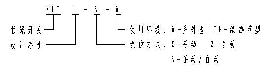 KLT1系列雙向拉繩開關(guān)型號含義